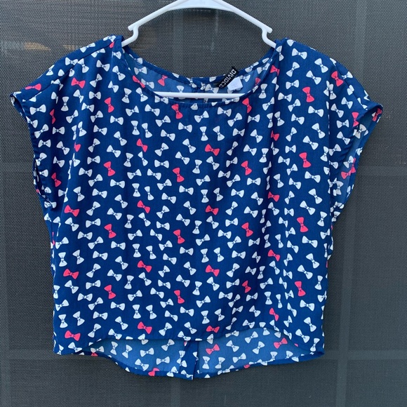 H&M Blue Pink Bow 🎊🎁👍 - Picture 1 of 2